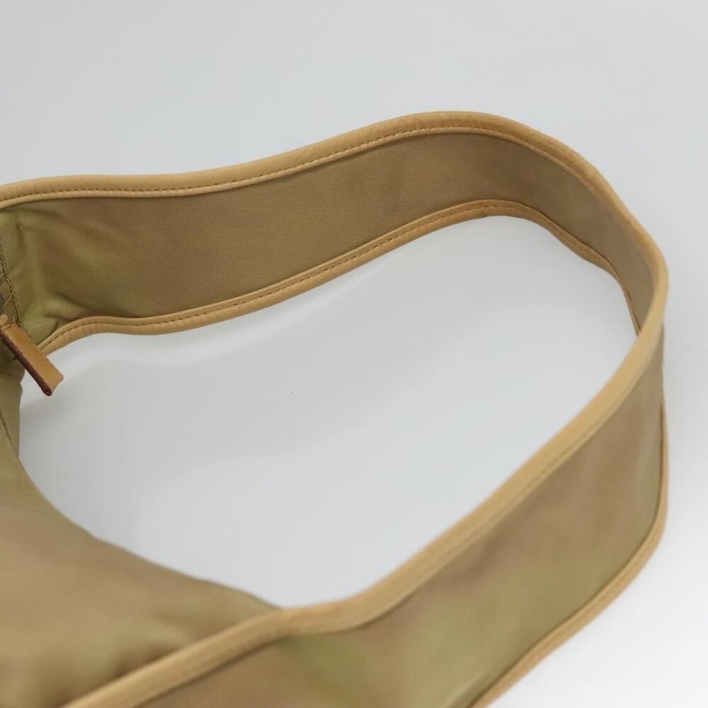 Authentic PRADA Shoulder Bag Nylon Leather Brown Silver - Picture 6 of 16